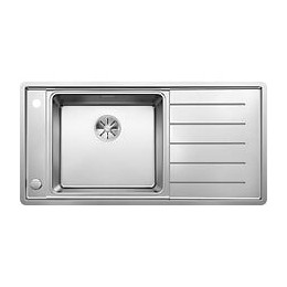 Blanco Andano Xl6s-if - Evier - Inox Satine - 1 Cuve - Egouttoir A Droite - Vidage Auto - Siphon Inclus - Cuvette Inox