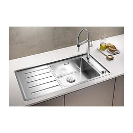 Blanco Andano Xl6s-if - Evier - Inox Satine - 1 Cuve - Egouttoir A Droite - Vidage Auto - Siphon Inclus - Cuvette Inox