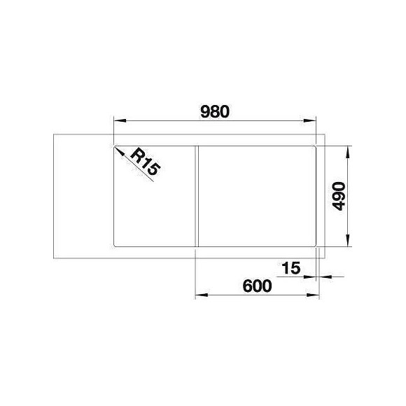 Blanco Axia Iii Xl 6s-evier - Silgranit - 1 Grande Cuve - Reversible - Vidage Auto - Siphon Inclus - Planche En Verre - Gris Ro