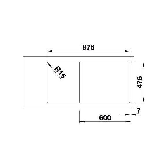 Blanco Andano Xl6s-if - Evier - Inox Satine - 1 Cuve - Egouttoir A Droite - Vidage Auto - Siphon Inclus - Cuvette Inox