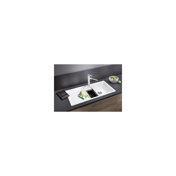 Blanco Collectis 6s - Evier - Silgranit - 1 Cuve 1/2 - Egout A Gauche - Vidage Auto - Sans Siph - Vide-sauce - Bac Tri - Grisro