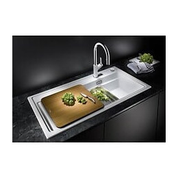 Blanco Zenar Xl6s Vapeurplus - Evier - Silgranit - 1 Cuve - Egout A Gauche - Auto - Sans Siph - Planche Bois - Plats Vapeur - B