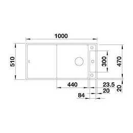 Blanco Axia Iii Xl 6s-evier - Silgranit - 1 Grande Cuve - Reversible - Vidage Auto - Siphon Inclus - Planche En Verre - Anthrac