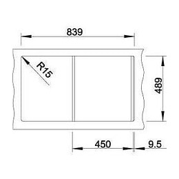 Blanco Axis Iii 45 S-if - Evier - Inox Lisse - 1 Cuve - Reversible - Vidage Auto - Siphon Inclus - Planche En Verre