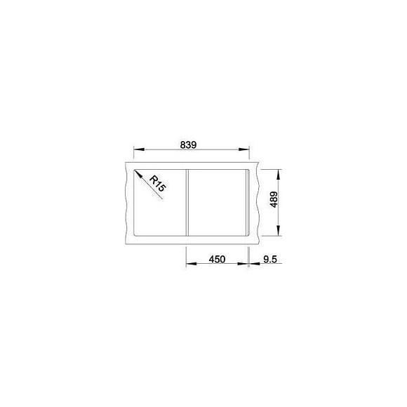 Blanco Axis Iii 45 S-if - Evier - Inox Lisse - 1 Cuve - Reversible - Vidage Auto - Siphon Inclus - Planche En Verre