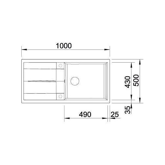 Blanco Metra Xl 6s - Evier - Silgranit - 1 Cuve - Egouttoir Reversible - Vidage Auto - Siphon Inclus - Anthracite
