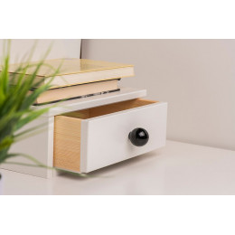 Bouton De Meuble Noir Boule Abs Brillant H.29 X L.28 X P.28 Mm