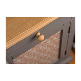 Lot De 6 Boutons De Meuble Rond Bois Verni H.32 X L.30 X P.30 Mm