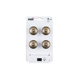 Lot De 4 Boutons De Meuble Rond Zamak Laitonné H.22 X L.30 X P.30 Mm