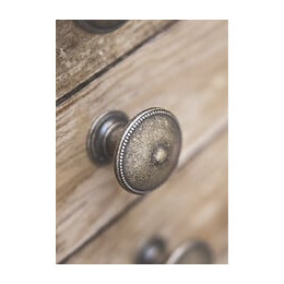 Lot De 4 Boutons De Meuble Rond Zamak Laitonné H.22 X L.30 X P.30 Mm