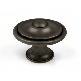 Bouton De Meuble Rond Noir Zamak H.26 X L.35 X P.35 Mm
