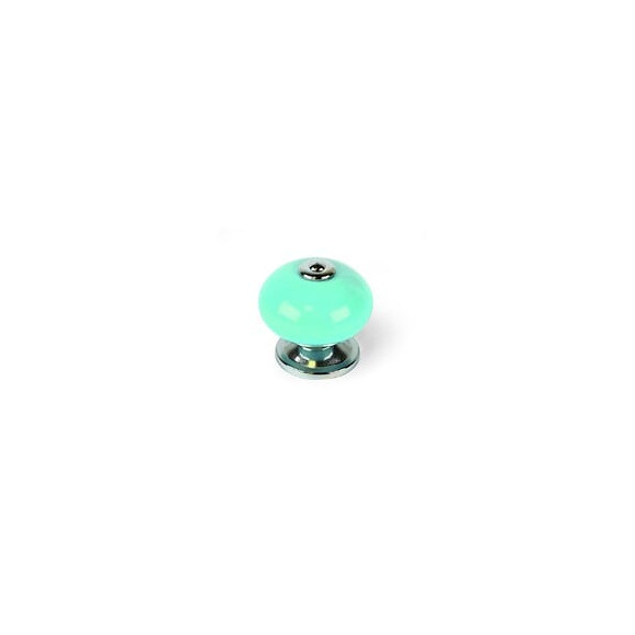 Bouton De Meuble Boule Bleu Porcelaine H.38 X L.40 X P.40 Mm