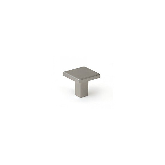 Bouton De Meuble Carré Argent Zamak H.28 X L.30 X P.30 Mm