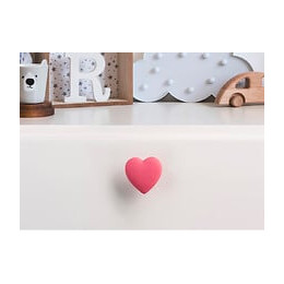 Bouton De Meuble Coeur Plastique Mat H.25 X L.41 X P.41 Mm