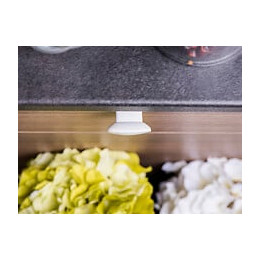 Bouton De Meuble Ovale Blanc Zamak H.24 X L.41 X P.19 Mm