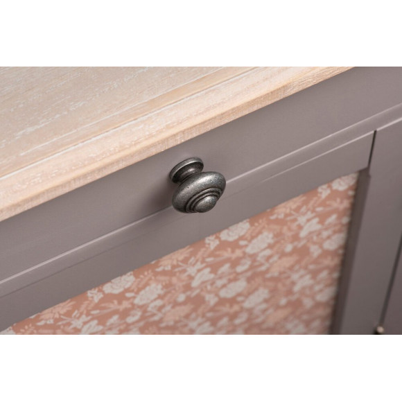 Bouton De Meuble Rond Argent Zamak H.26 X L.30 X P.30 Mm