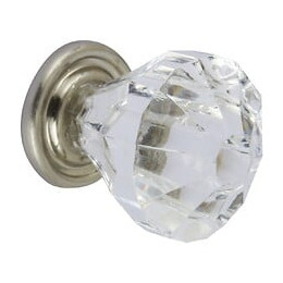 Bouton De Meuble Diamant Transparent Abs H.29 X L.28 X P.28 Mm
