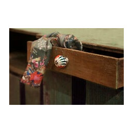 Bouton De Meuble Boule Multicouleur Porcelaine H.38 X L.40 X P.40 Mm