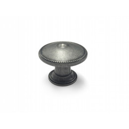 Lot De 4 Boutons De Meuble Rond Zamak Vieilli H.22 X L.30 X P.30 Mm