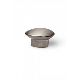 Bouton De Meuble Ovale Argent Zamak H.24 X L.41 X P.19 Mm