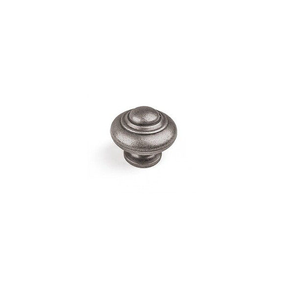 Bouton De Meuble Rond Argent Zamak H.26 X L.30 X P.30 Mm
