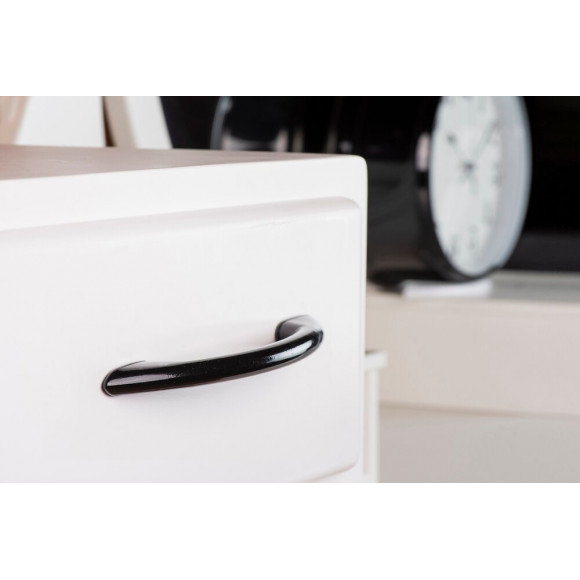 Lot De 6 Poignées De Meuble Entraxe 96 Mm Plastique Brillant