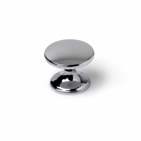Lot De 4 Boutons De Meuble Rond Zamak Chromé H.27 X L.33 X P.33 Mm