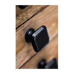 Bouton De Meuble Carré Noir Zamak H.22 X L.30 X P.30 Mm