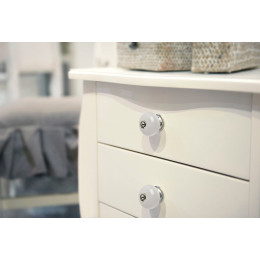 Bouton De Meuble Boule Blanc Porcelaine H.38 X L.40 X P.40 Mm