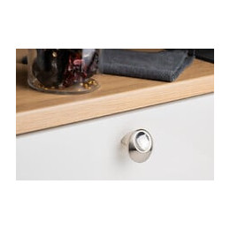 Bouton De Meuble Empreinte Argent Zamak H.22 X L.31 X P.31 Mm