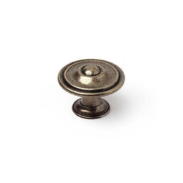 Lot De 4 Boutons De Meuble Rond Zamak Laitonné H.26 X L.35 X P.35 Mm