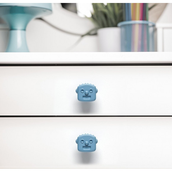 Bouton De Meuble Robot Plastique Mat H.32 X L.35 X P.30 Mm