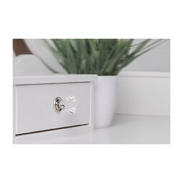 Lot De 4 Boutons De Meuble Diamant Abs Chromé H.29 X L.28 X P.28 Mm