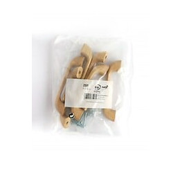Lot De 6 Poignées De Meuble Entraxe 96 Mm Bois Verni