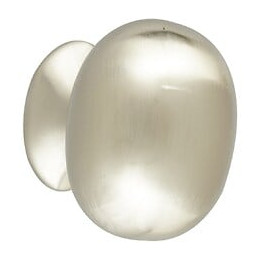 Bouton De Meuble Ovale Argent Zamak H.31 X L.26 X P.21 Mm