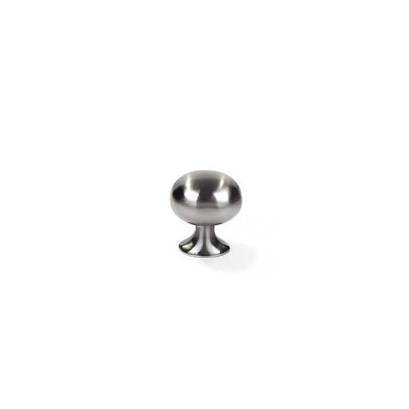 Bouton De Meuble Ovale Argent Zamak H.31 X L.26 X P.21 Mm