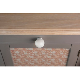 Bouton De Meuble Boule Blanc Abs H.29 X L.28 X P.28 Mm