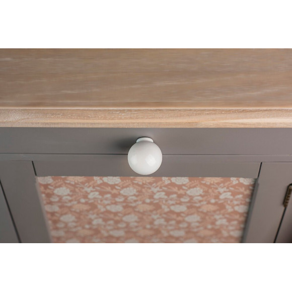 Bouton De Meuble Boule Blanc Abs H.29 X L.28 X P.28 Mm