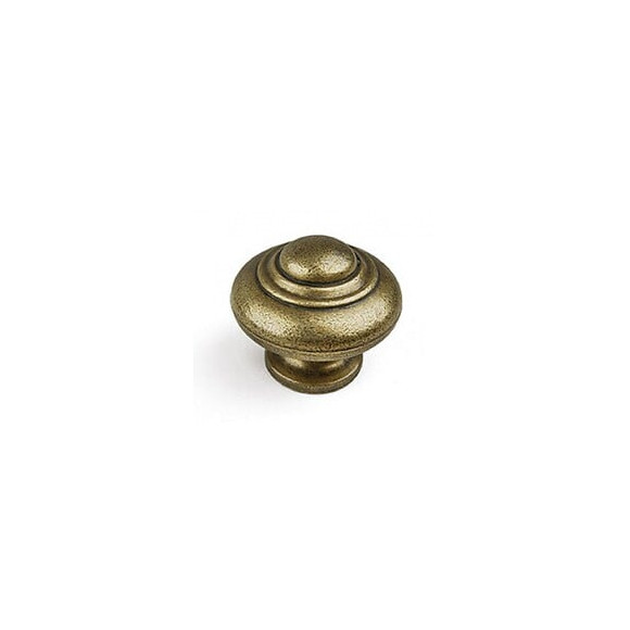 Bouton De Meuble Rond Vieil Or Zamak H.26 X L.30 X P.30 Mm