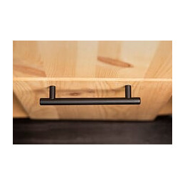 Poignée De Meuble Inox Creux Noir Tropicalisé 128 Mm