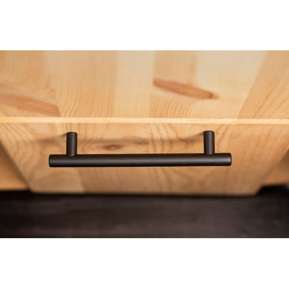 Poignée De Meuble Inox Creux Noir Tropicalisé 128 Mm