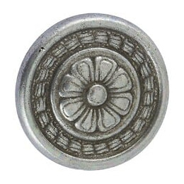 Bouton De Meuble Motif Argent Zamak H.22 X L.30 X P.30 Mm