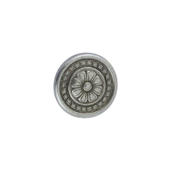 Bouton De Meuble Motif Argent Zamak H.22 X L.30 X P.30 Mm