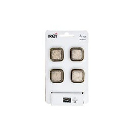 Lot De 4 Boutons De Meuble Carré Zamak Laitonné H.22 X L.30 X P.30 Mm