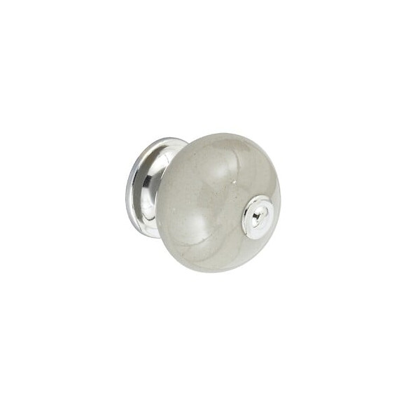 Bouton De Meuble Boule Gris Foncé Porcelaine H.38 X L.40 X P.40 Mm