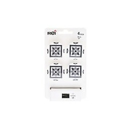 Lot De 4 Boutons De Meuble Carreau De Ciment Gris Foncé Bois H.22 X L.39 X P.39