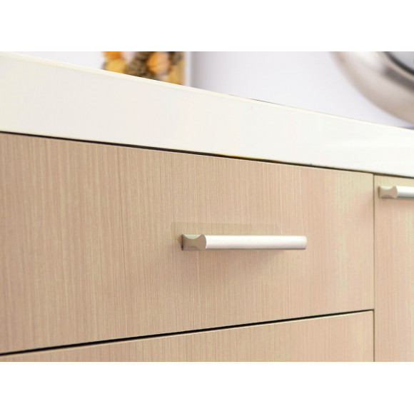 Lot De 4 Poignées De Meuble Entraxe 128 Mm Aluminium Anodisé