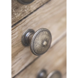 Bouton De Meuble Rond Vieil Or Zamak H.24 X L.30 X P.30 Mm