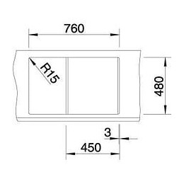 Blanco Metra 45s - Evier - Silgranit - 1 Cuve - Egouttoir Reversible - Vidage Auto - Siphon Inclus - Alumetallic