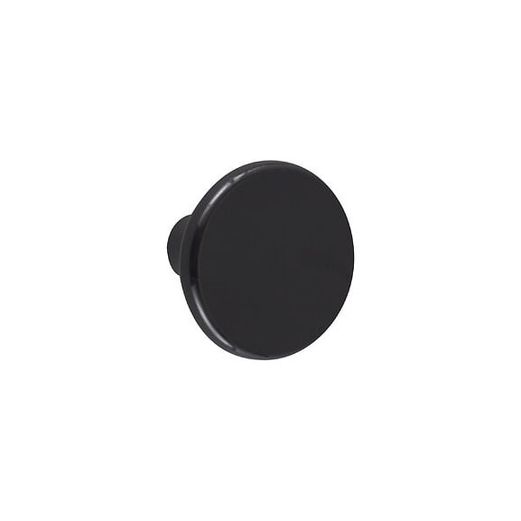 Lot De 6 Boutons De Meuble Rond Noir Plastique H.27 X L.33 X P.33 Mm